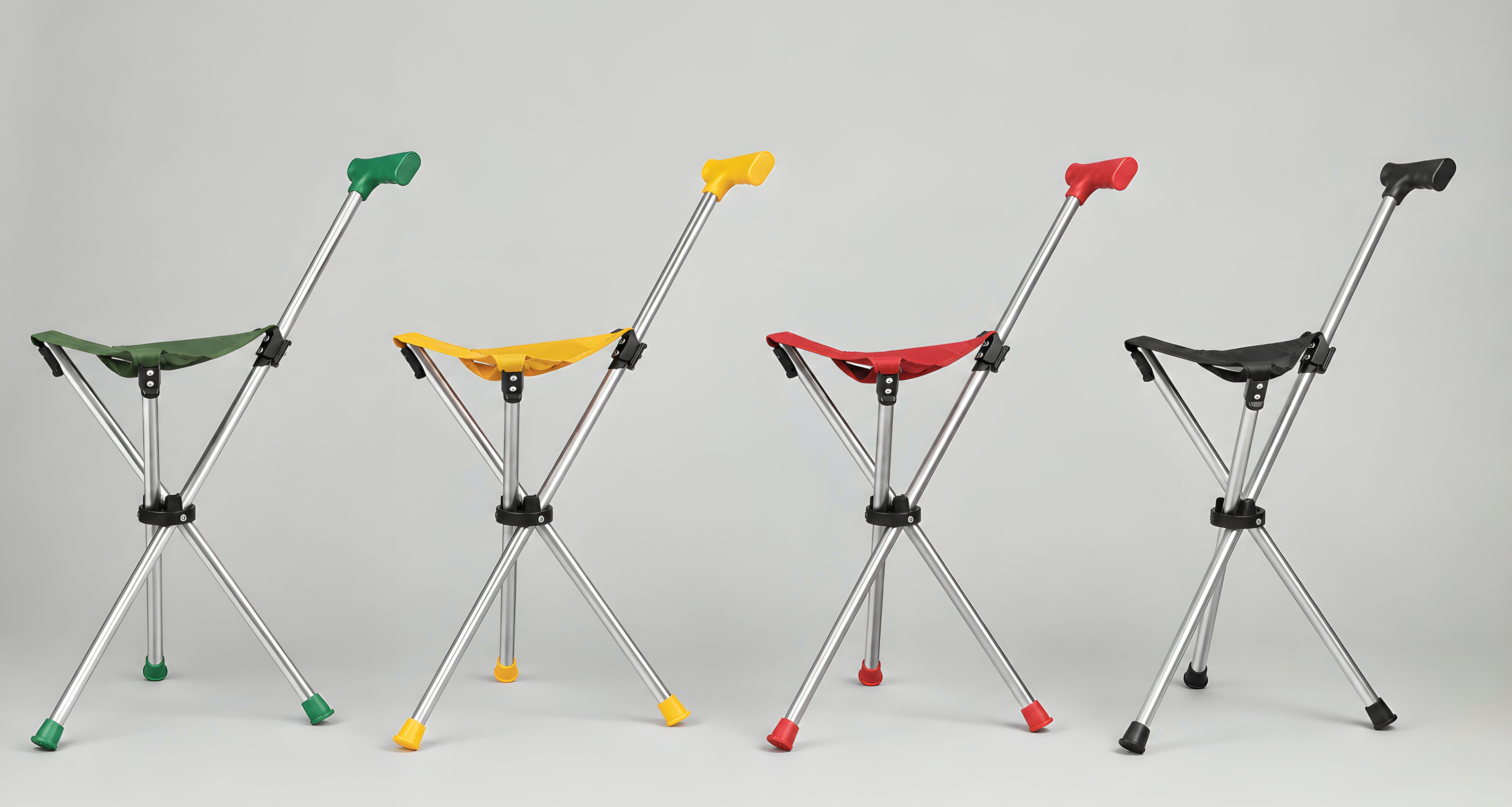 Seat cane for seniors available in multiple colors