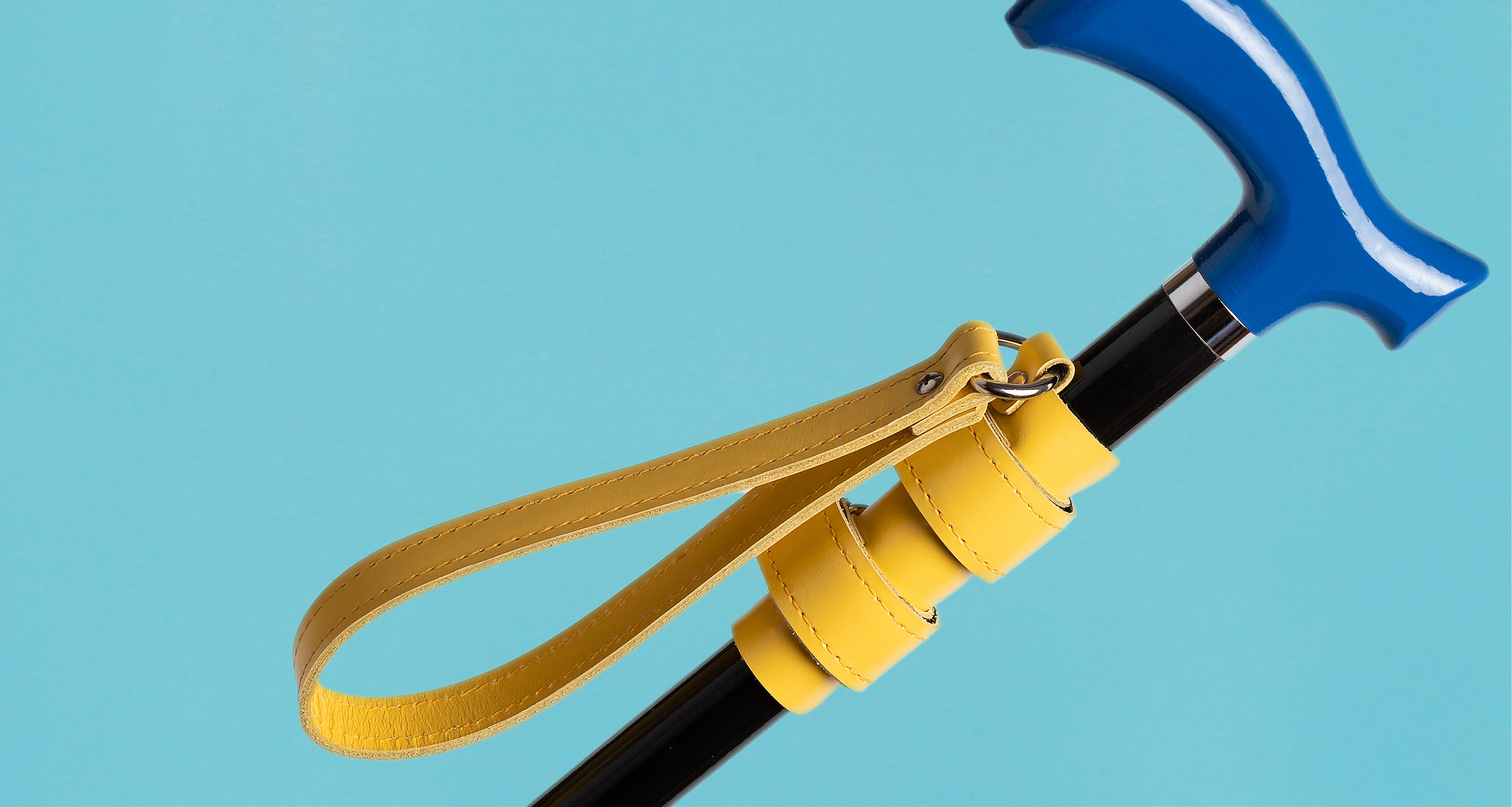 Soft calfskin leather strap for luxury canes