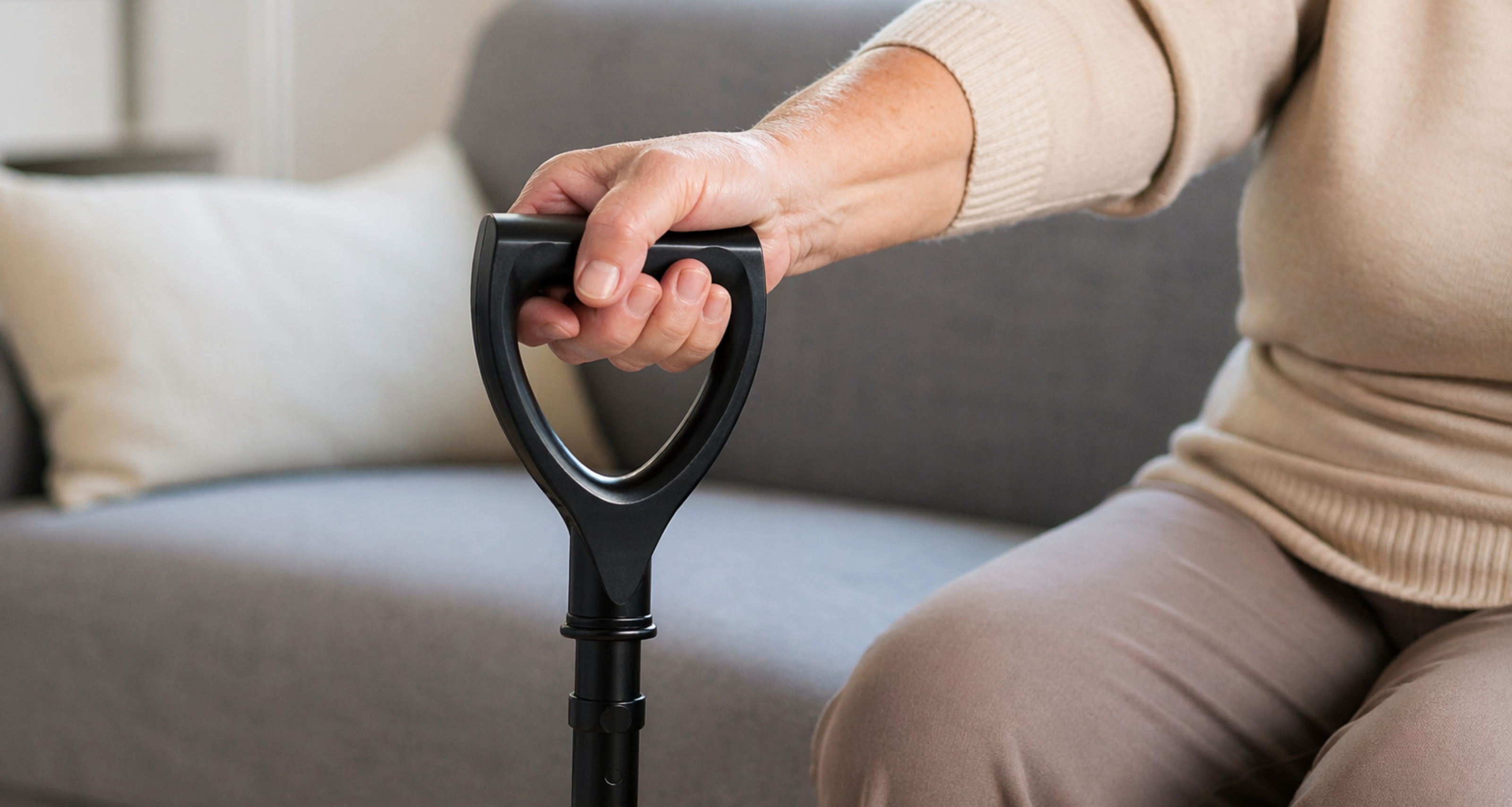 Sturdy stand assist tool with ergonomic grip