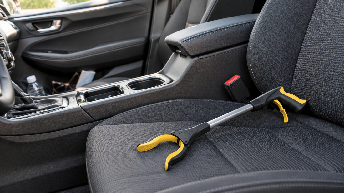 Portable 21 inch reacher grabber tool sized for a drawer or bag