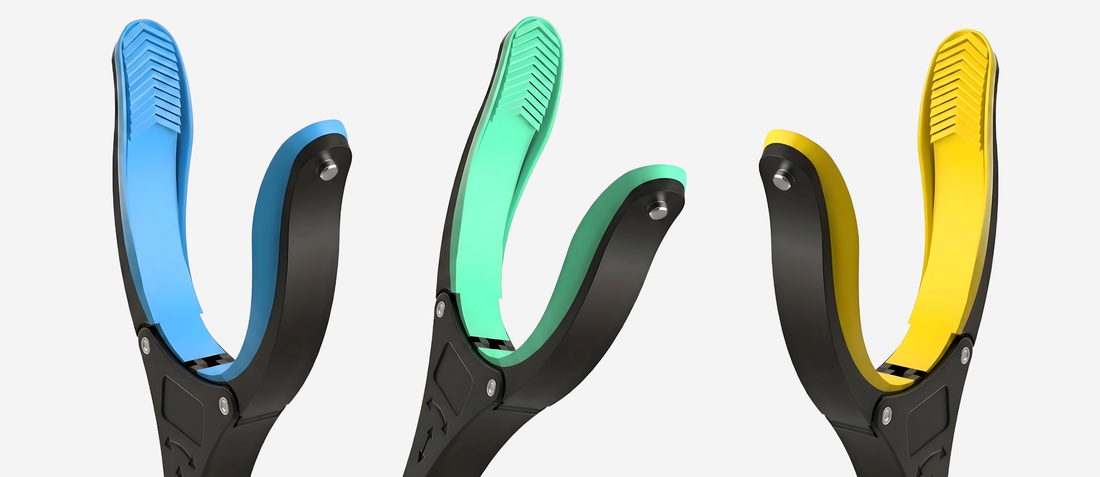 Comparison of dressing aids including a reacher grabber tool