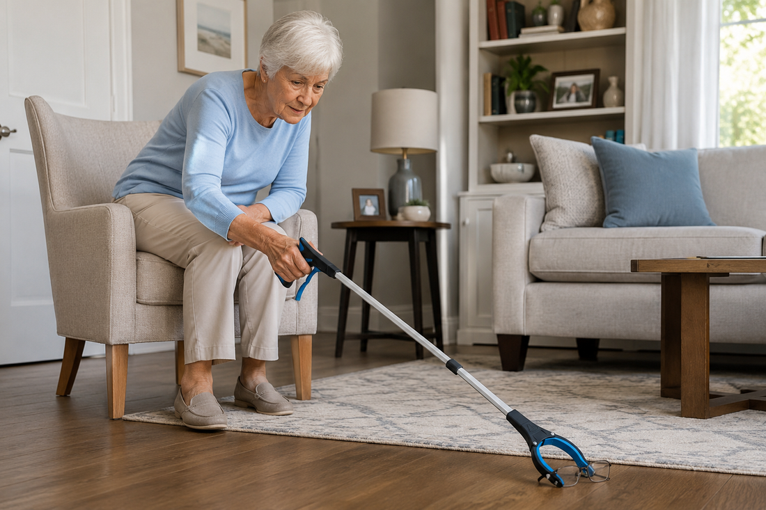 How to Pick Up Glasses with a Reacher Grabber