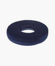 donut cushion for tailbone pain shown at an angle with the open center visible