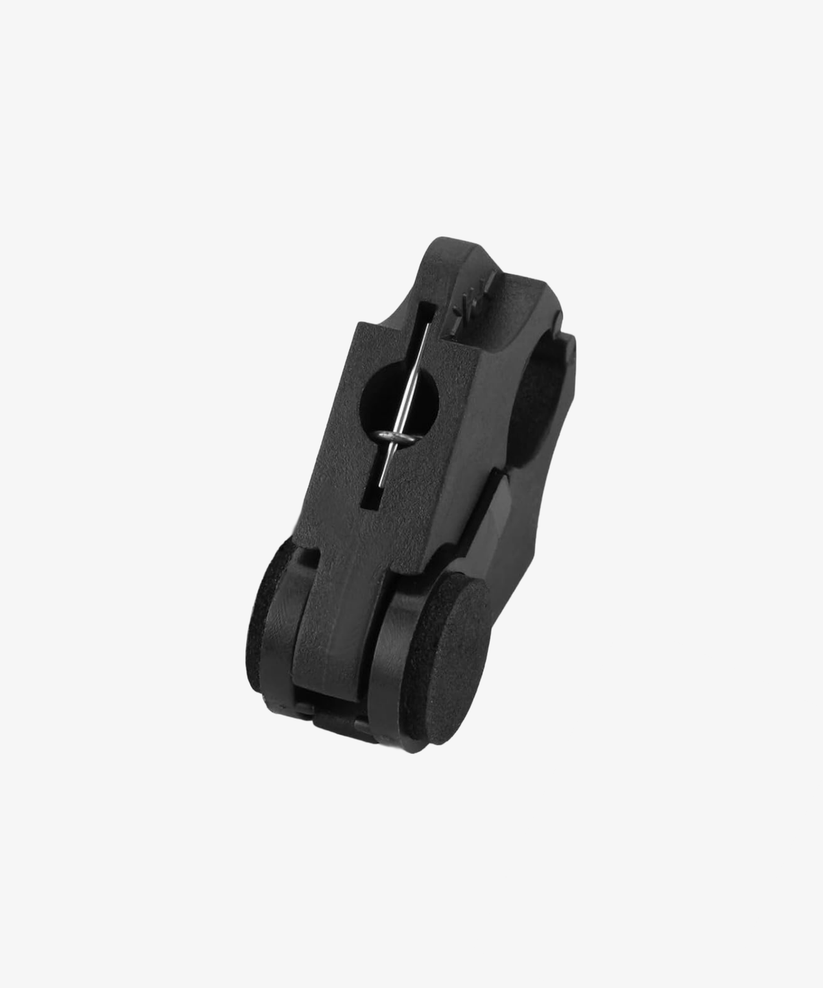 portable cane clip for desk and kitchen counter shown closed for carrying in a pocket