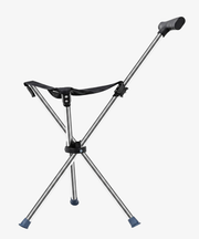 Comfortable grip walking stick with seat for elderly