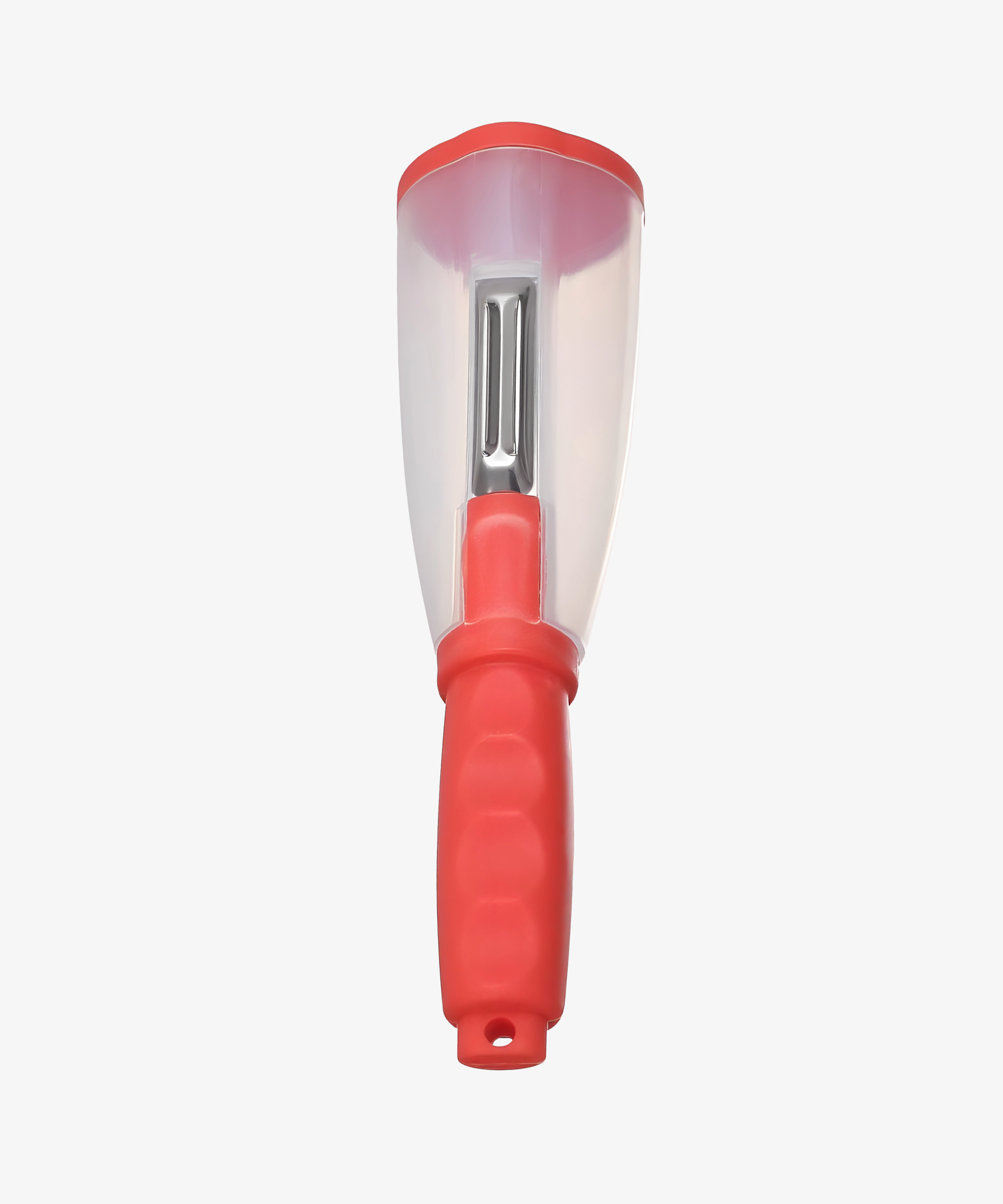 Vegetable peeler with skin collector container