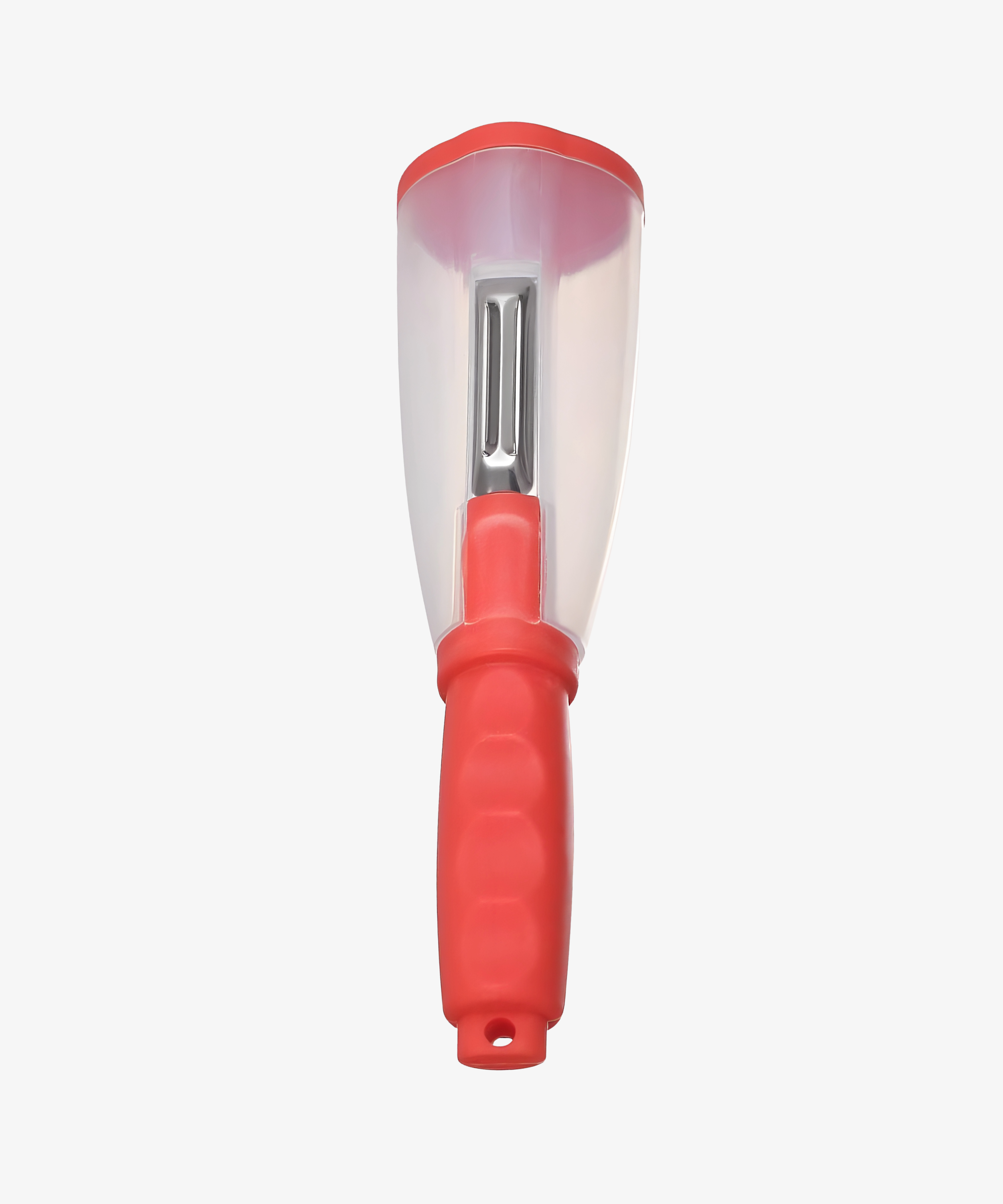 Vegetable peeler with skin collector container