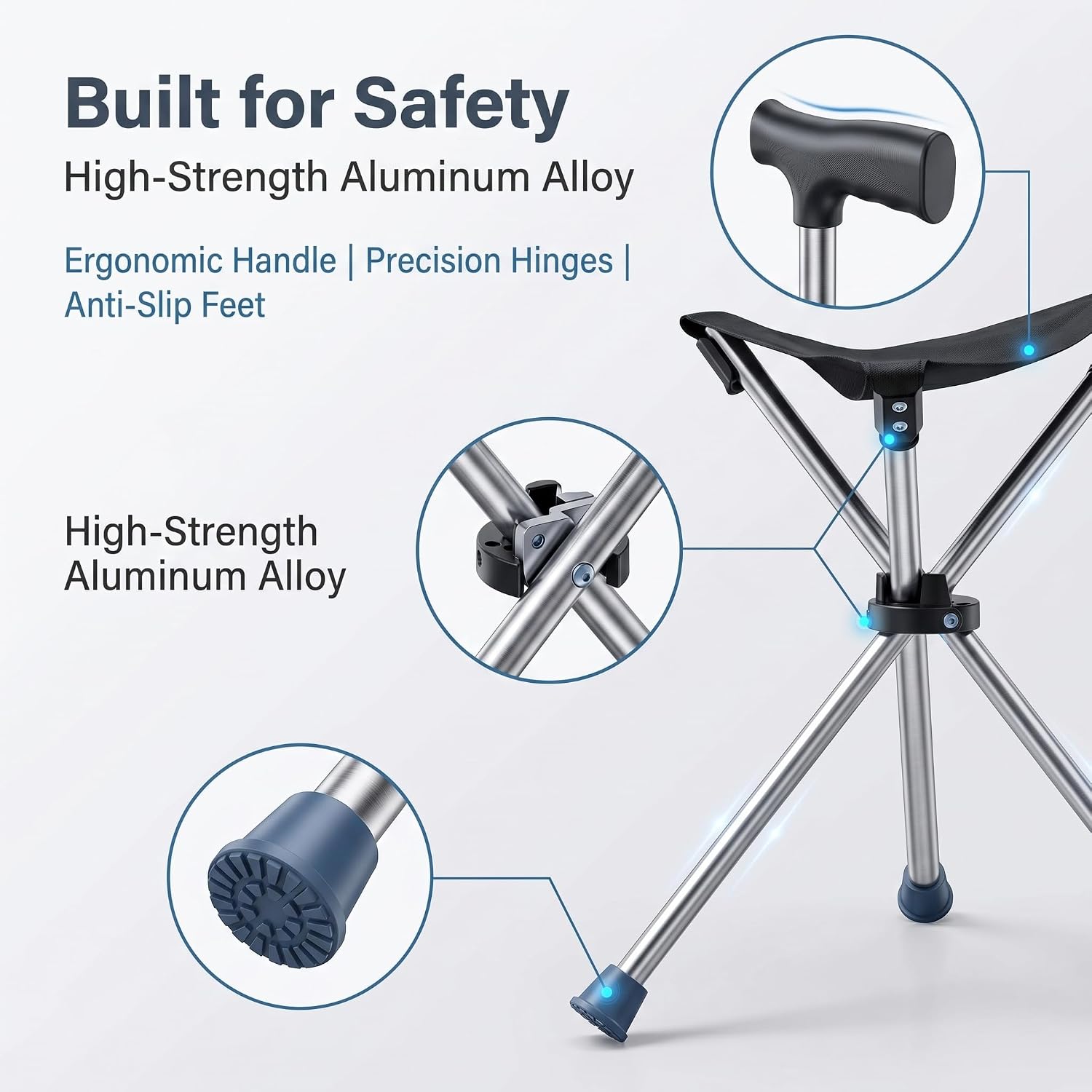 Walking cane seat dimensions and weight capacity chart