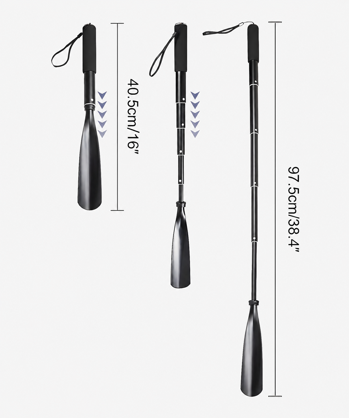 shoe horn for putting on shoes without bending