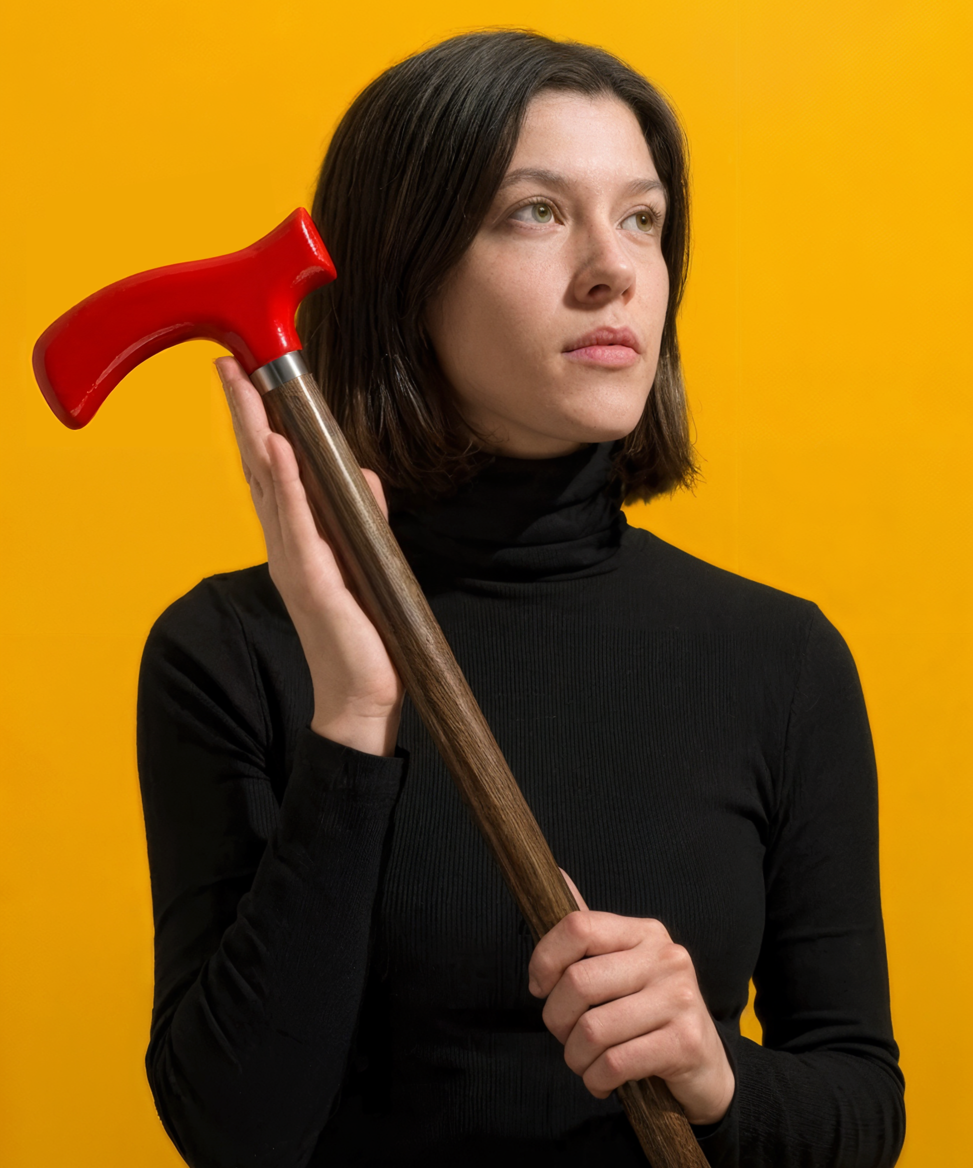 walking stick for a young woman